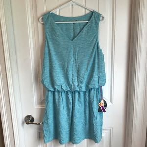 NWT Half Moon blue mini dress (swim cover …